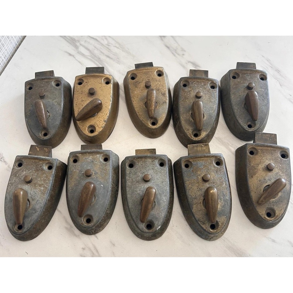 Vintage Yale USA 042 Deadbolts Locks Interior Art Deco Bundle Of 10 Bullet Shape